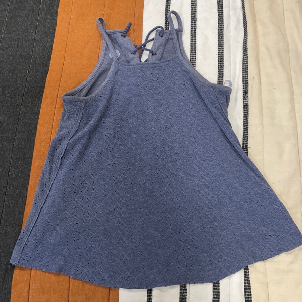 Indigo halter tank top